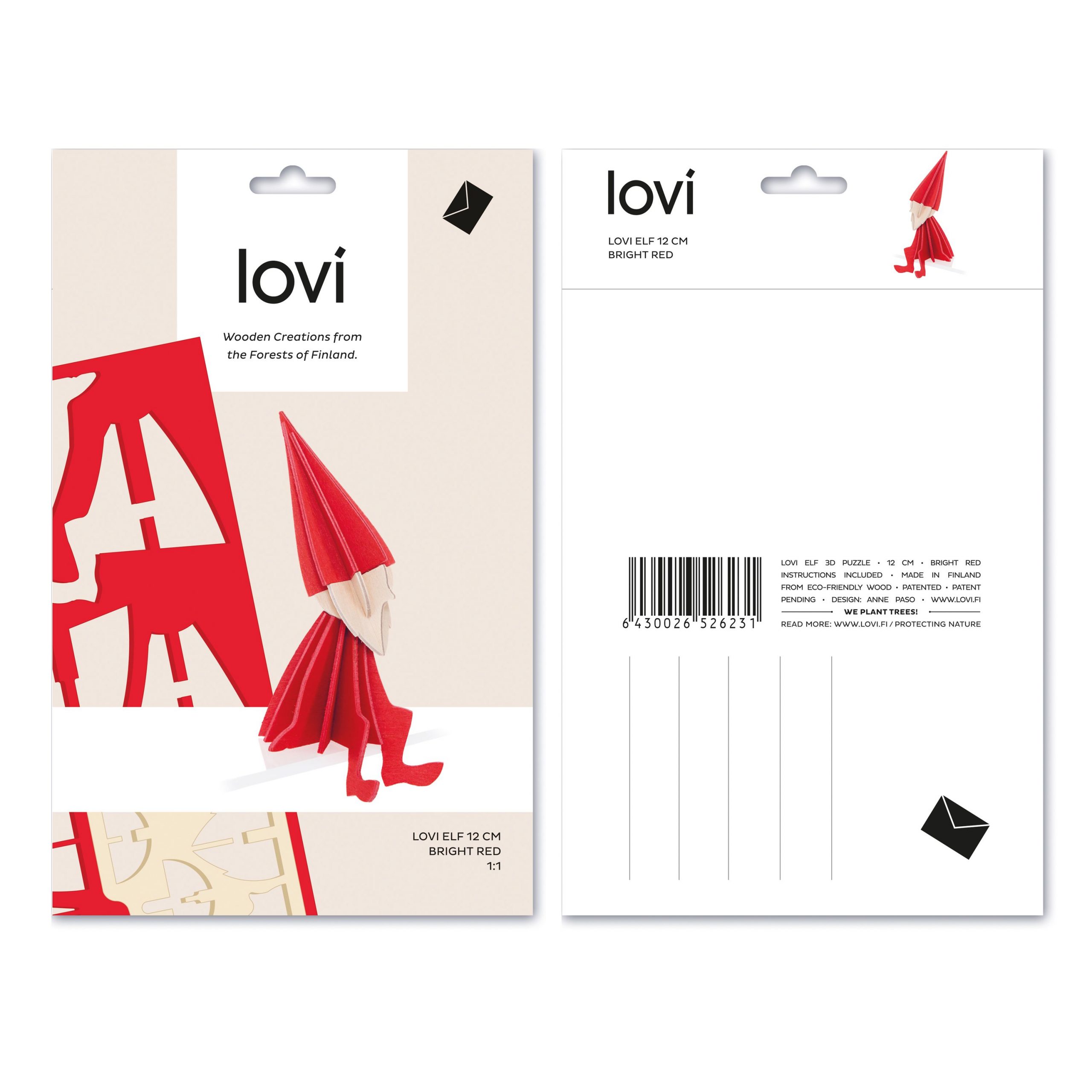 Lovi Nisse 12 cm Rød - Bilde 2