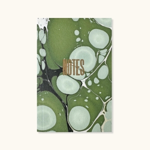 Marbled Notebook Green